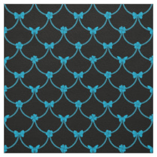 Luxury Modern Blue Natural Floral Butterfly Fabric