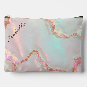Luxury Modern Blush Pink Soft Mint Gold Collection Accessory Pouch