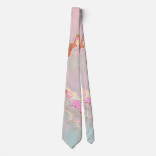Luxury Modern Blush Pink Soft Mint Gold Collection Tie