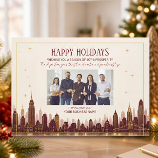Luxury Modern Corporate Team Photo   Holiday Card