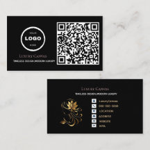 Luxury Modern Custom QR Code Beauty Business Card