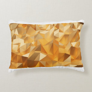 Luxury modern design gold polygon background 3d re decorative cushion