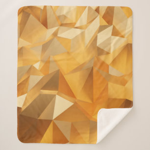 Luxury modern design gold polygon background 3d re sherpa blanket