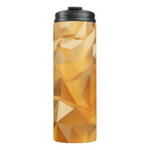 Luxury modern design gold polygon background 3d re thermal tumbler