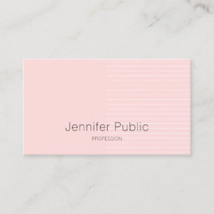 Luxury Modern Elegant Design Pink Professional Business Card