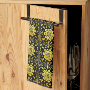 Luxury Modern Elegant Floral Collection Tea Towel