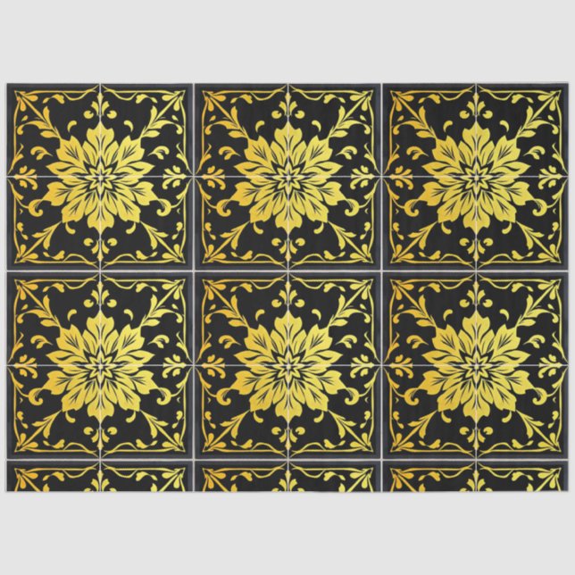 Luxury Modern Elegant Floral Collection Tissue Paper (Front)