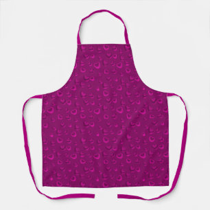 Luxury Modern Elegant Glitter Pink Heart Apron