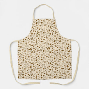 Luxury Modern Elegant Love Gold Heart Apron