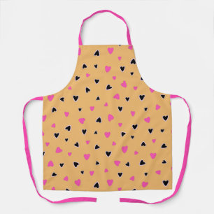 Luxury Modern Elegant Love Gold Heart Apron