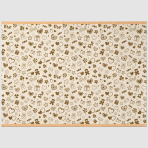 Luxury Modern Elegant Love Gold Heart Tissue Paper