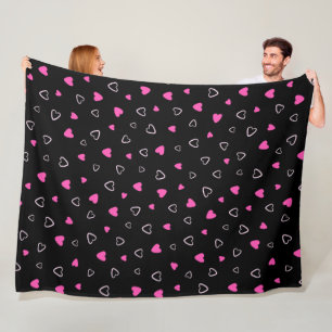 Luxury Modern Elegant Love Heart Fleece Blanket