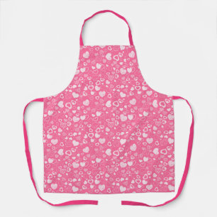 Luxury Modern Elegant Love Pink Heart Apron