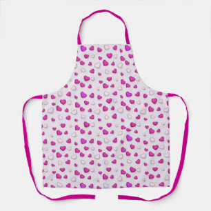Luxury Modern Elegant Love Pink Heart Apron