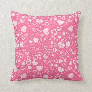Luxury Modern Elegant Love Pink Heart Cushion