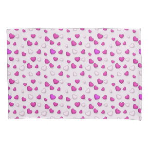 Luxury Modern Elegant Love Pink Heart Pillowcase