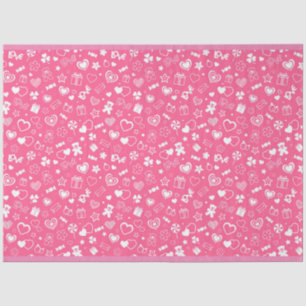 Luxury Modern Elegant Love Pink Heart Tissue Paper