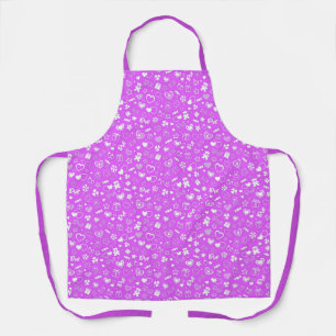 Luxury Modern Elegant Love Purple Heart Apron