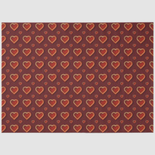 Luxury Modern Elegant Love Red Gold Heart Tissue Paper