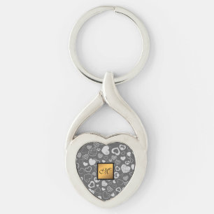 Luxury Modern Elegant Love Silver Heart Key Ring