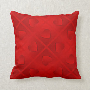 Luxury Modern Elegant Red Heart Cushion