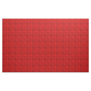 Luxury Modern Elegant Red Heart Fabric