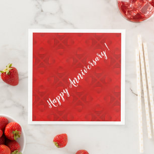 Luxury Modern Elegant Red Heart Napkin