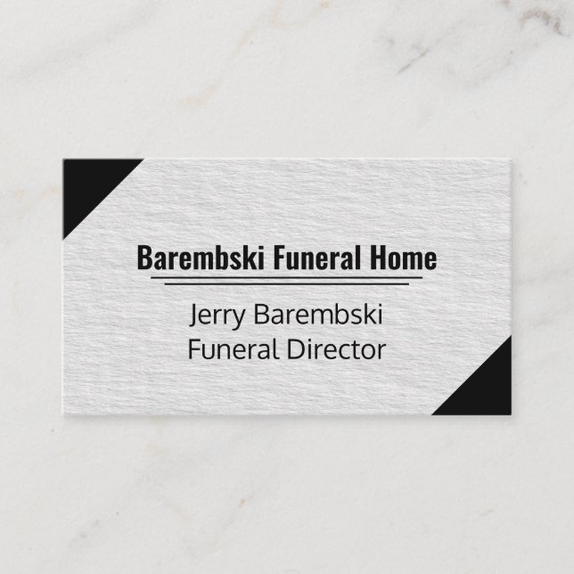 Luxury Modern Faux Texture Grey and Black Business Card (Front)