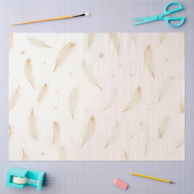 Luxury Modern Feathers Boho Collection Tissue Paper (Craft)