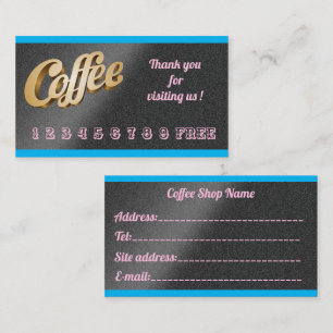 Luxury Modern Free Blue Silver Coffee Business Card