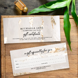 Luxury Modern Gold Foil Gift Certificate/Voucher
