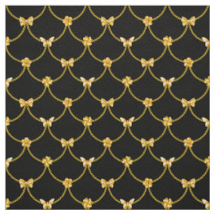 Luxury Modern Gold Natural Floral Butterfly Fabric