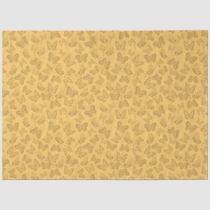 Luxury Modern Gold Natural Floral Butterfly Tissue Paper