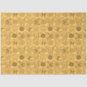 Luxury Modern Gold Natural Floral Butterfly Tissue Paper
