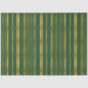 Luxury Modern Green Gold Linen Texture Collection Tissue Paper