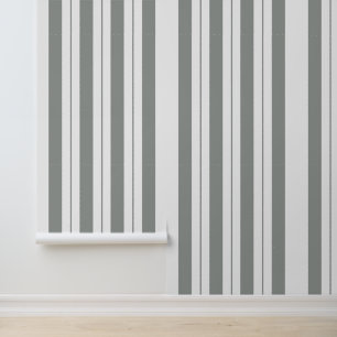 Luxury Modern Green White Stripes Pattern Wallpaper