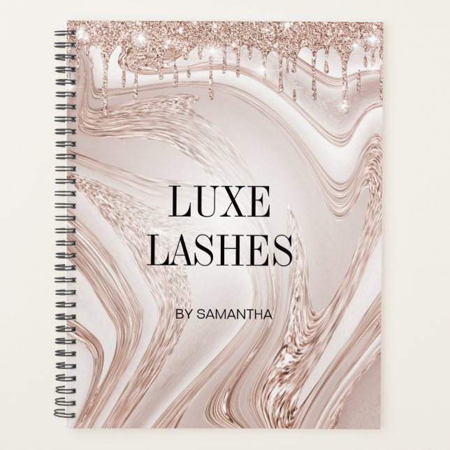 Luxury modern makeup hair stylist lashes cosmetics planner (Front)