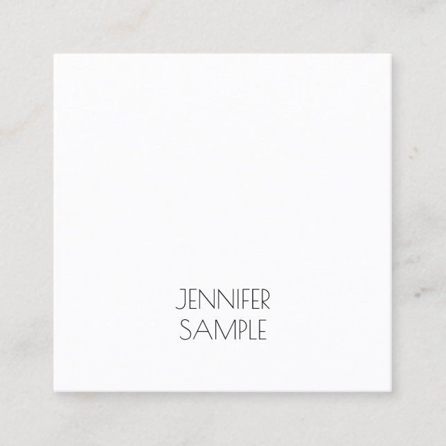 Luxury Modern Minimalist Elegant Template Simple Square Business Card (Front)