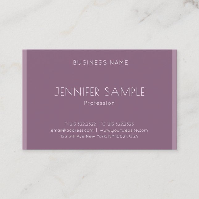 Luxury Modern Minimalist Elegant Template Trendy Business Card (Front)