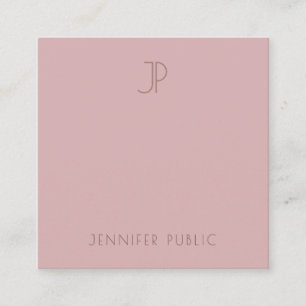 Luxury Modern Monogram Elegant Minimalist Template Square Business Card