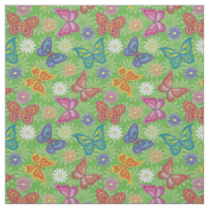 Luxury Modern Natural Floral Butterfly Fabric