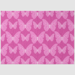 Luxury Modern Pink Natural Floral Butterfly Tissue Paper