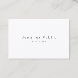 Luxury Modern Professional Elegant Simple Plain Business Card