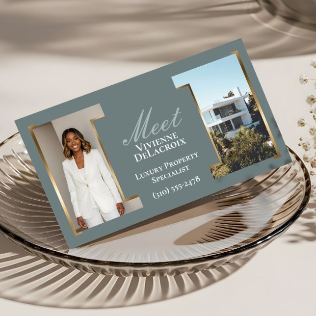 Luxury Modern Professional Photo Collage Elegant Business Card (Luxury Modern Professional Photo Collage Elegant Business Card)