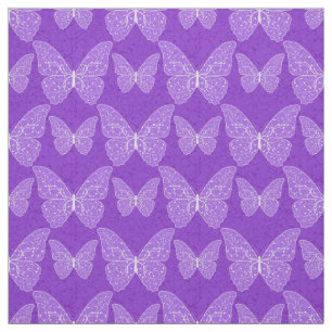 Luxury Modern Purple Natural Floral Butterfly Fabric