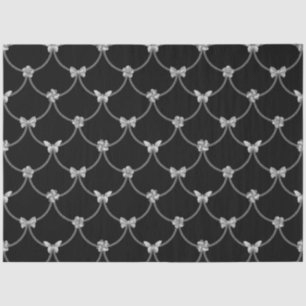 Luxury Modern Silver Natural Floral Butterfly Tissue Paper