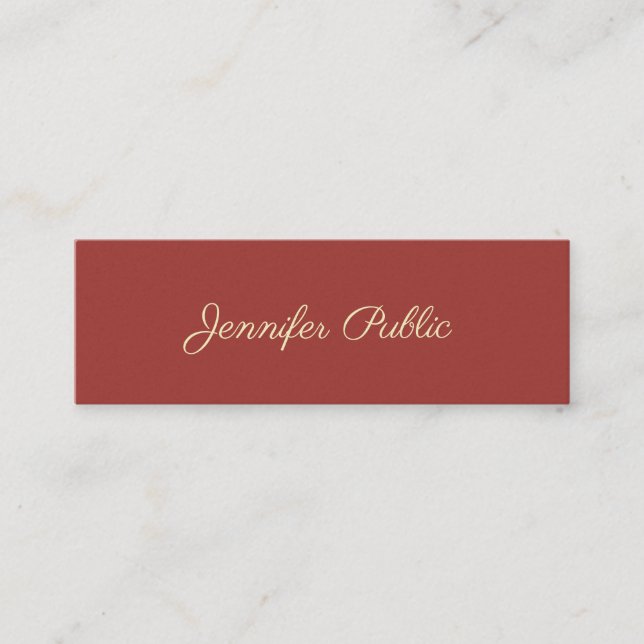 Luxury Modern Template Elegant Colours Professiona Mini Business Card (Front)