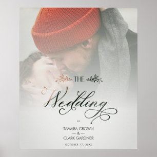 Luxury Modern Transparency Wedding Photo Script Poster