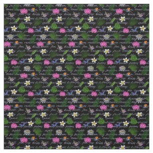 Luxury Modern Tropical Natural Floral Butterfly Fabric