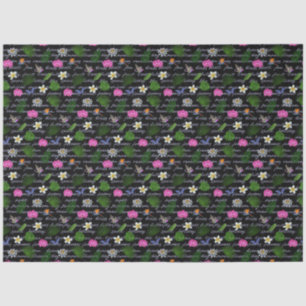 Luxury Modern Tropical Natural Floral Butterfly Tissue Paper